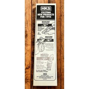 HKS Firearm Accessories Vintage Print Ad 1990s Revolver & Magazine Speed Loaders